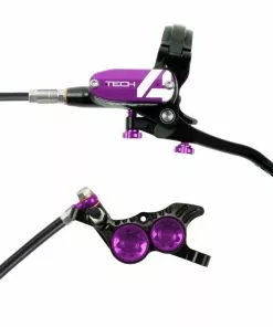 Hope Tech 4 E4 Brake - No Rotor -Outlet Bremser Store Hope Tech 4 E4 Brake No Rotor Disc Brake Callipers Black Purple T4E4PUL