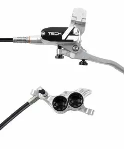 Hope Tech 4 E4 Brake - No Rotor -Outlet Bremser Store Hope Tech 4 E4 Brake No Rotor Disc Brake Callipers Silver Black T4E4ZSNL