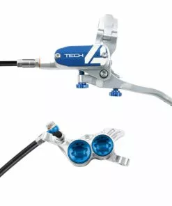 Hope Tech 4 V4 Brake - No Rotor -Outlet Bremser Store Hope Tech 4 V4 Brake No Rotor Disc Brake Callipers Silver Blue T4V4ZSBL
