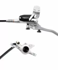 Hope Tech 4 X2 Brake - No Rotor -Outlet Bremser Store Hope Tech 4 X2 Brake No Rotor Disc Brake Callipers Silver Black T4X2ZSNL
